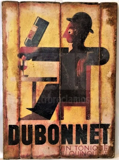 Cuadro de madera vintage DUBONNET Bebidas Cuadros Vintage  