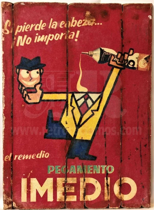 Cuadro de madera vintage IMEDIO Anuncios Cuadros Vintage